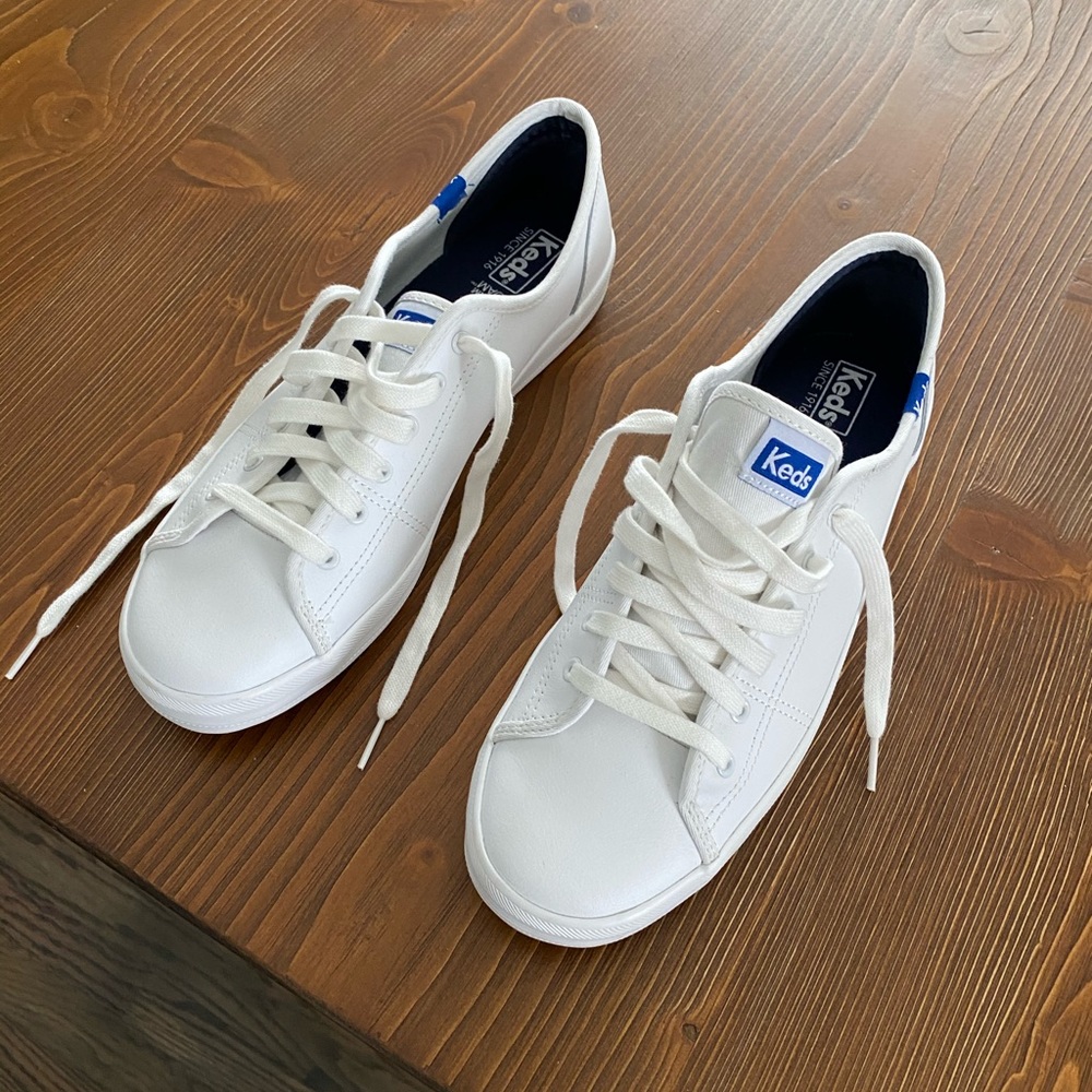 White leather sneakers Keds